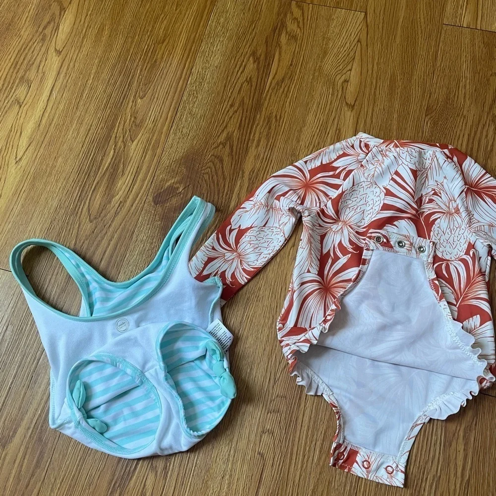 Tropical Print Baby Swimsuit bundle of 2